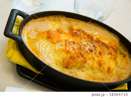 Spanish cuisine, lasagne with meat Spanish cuisine, lasagne with meat 58364710