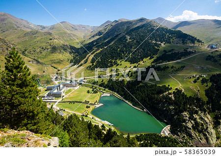 Vall de Nuria valley in Pyrenees mountains Vall de Nuria valley in Pyrenees mountains 58365039
