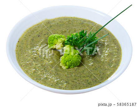 Cheese cream-soup from brokkoli with soft cheese, traditional dish Cheese cream-soup from brokkoli with soft cheese, traditional dish 58365187