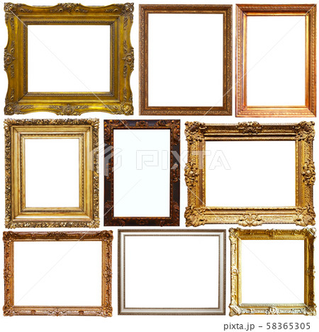Vintage frames isolated on white Vintage frames isolated on white 58365305
