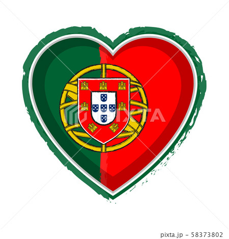 Heart shaped flag of Portugal 58373802