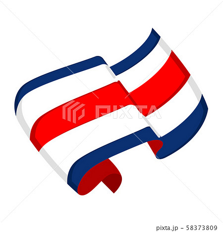 Isolated flag of Costa Rica 58373809