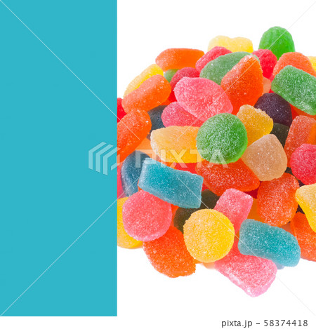 candies or jelly candies on a white background 58374418