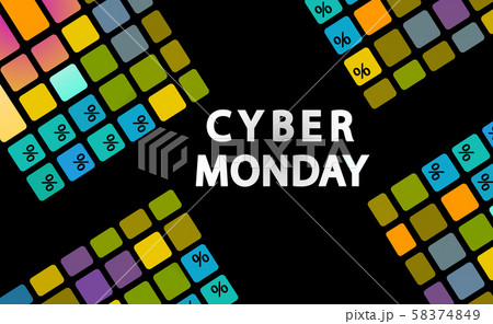 Black technology banner for cyber monday Sale 58374849