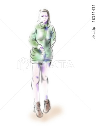 冬着の女の子 冬着の女の子 58375435