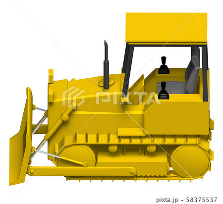ブルドーザーのイラスト素材
