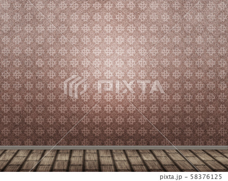 Empty room with old wallpaper Empty room with old wallpaper 58376125