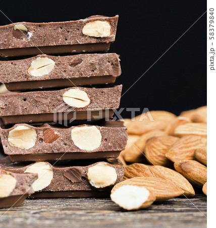 large pieces of chocolate large pieces of chocolate 58379840