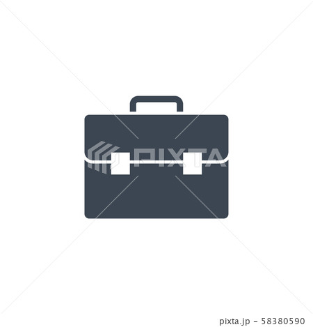 Briefcase Flat related vector glyph icon. 58380590