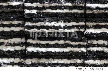 black white wafer 58381416