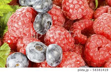 raspberry with blueberry raspberry with blueberry 58381419