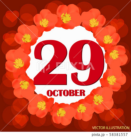 October 29 icon. For planning important day....のイラスト素材 [58381557] - PIXTA
