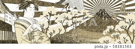 和風コラージュ その11 vintage 和風コラージュ その11 vintage 58381563