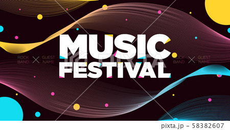 Colorful electronic Music Covers template design Colorful electronic Music Covers template design 58382607