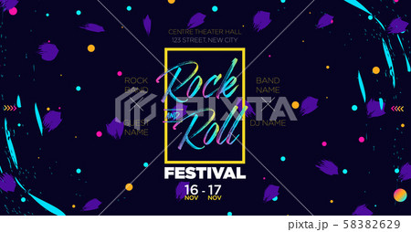 Colorful electronic Music Covers template design 58382629