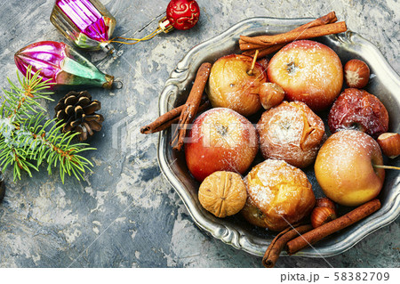 Red baked apples Red baked apples 58382709