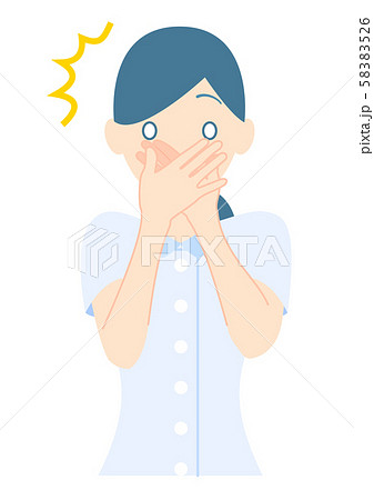 女性看護士ポーズ5のイラスト素材 5526