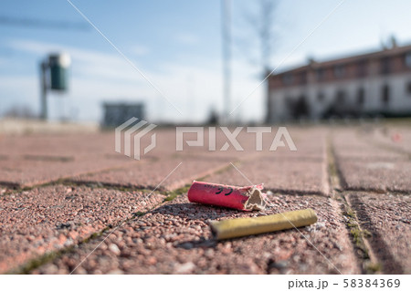 Old firecrackers exploded Old firecrackers exploded 58384369