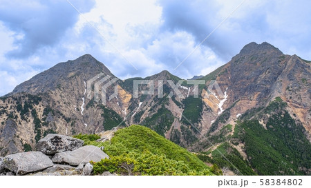 春の八ヶ岳登山:権現岳から望む赤岳と阿弥陀岳 春の八ヶ岳登山:権現岳から望む赤岳と阿弥陀岳 58384802