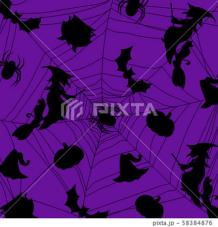 Happy Halloween background vector illustration,with cartoon pattern Happy Halloween background vector illustration,with cartoon pattern 58384876