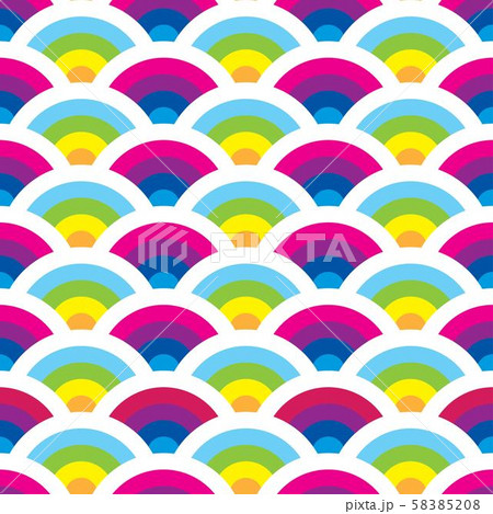 Bright seamless pattern with half rounds and curls 58385208