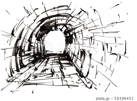 トンネルのイラスト素材