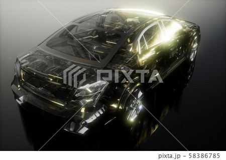 engine and other parts visible in car engine and other parts visible in car 58386785