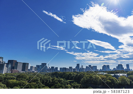 【都市風景】　緑あふれる東京 58387123