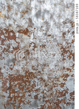 Rusty metallic steel plate 58387169