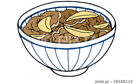 牛丼のイラストのイラスト素材 5819