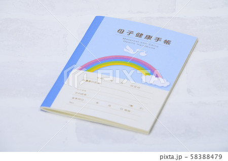 妊娠　母子手帳　ブルー 58388479