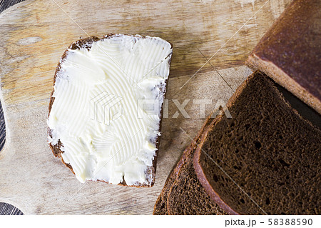 bread smeared butter bread smeared butter 58388590