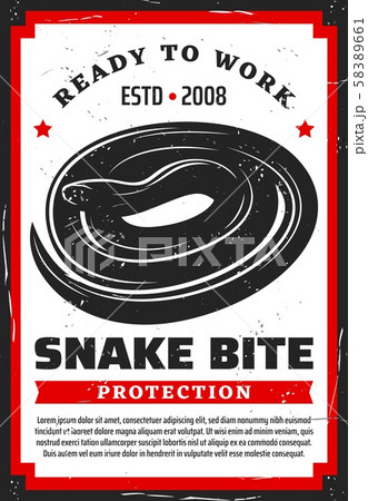 Venomous snake bites, protection measures 58389661