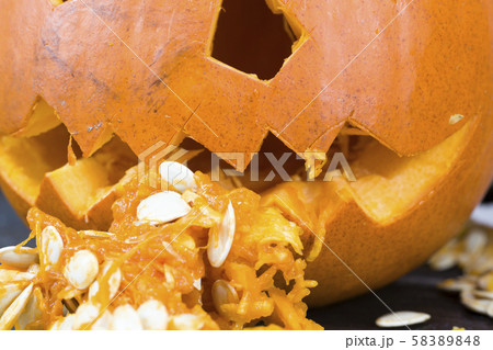 single orange pumpkin for halloween 58389848