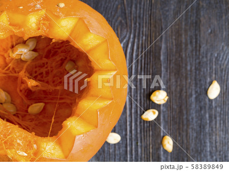 single orange pumpkin for halloween 58389849
