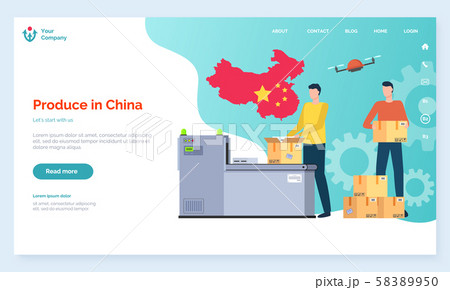 Produce in China People Working with Parcels Web Produce in China People Working with Parcels Web 58389950