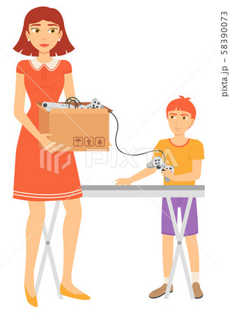 Second Sale of Table and Joystick, Sell Vector Second Sale of Table and Joystick, Sell Vector 58390073