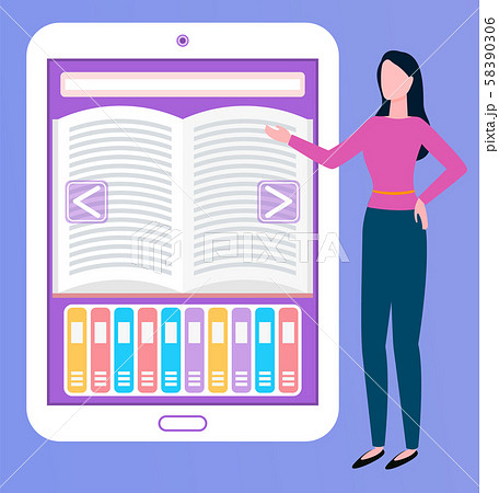 Ebook or Tablet Device, Broker Presenter Vector Ebook or Tablet Device, Broker Presenter Vector 58390306