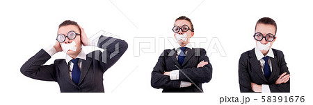 Young woman in censorship concept 58391676