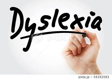 Hand writing Dyslexia with marker 58392083