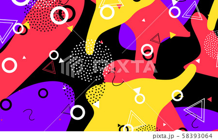 Funky Wallpaper. Ink Creative Drawing. Summer  58393064