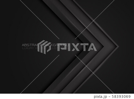Abstract dark grey arrow metallic direction on black design modern luxury futuristic background vector illustration. Abstract dark grey arrow metallic direction on black design modern luxury futuristic background vector illustration. 58393069