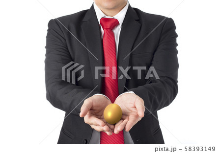business man invest in gold egg , concept risk investment in trading asset business man invest in gold egg , concept risk investment in trading asset 58393149