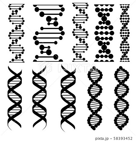 Genetic Code Twisted Dna Moleculesのイラスト素材