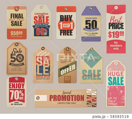 Sale labels, discounts price cards, clearance 58393519