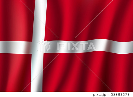 Denmark national flag with white cross