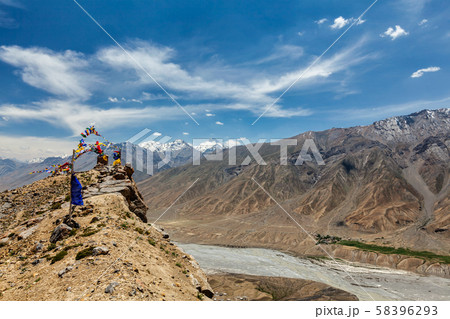 View of Spiti valley in Himalayas 58396293