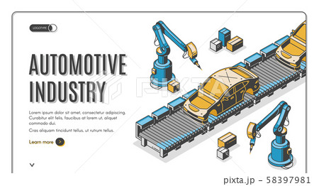 robots hands assemble car on conveyor belt process robots hands assemble car on conveyor belt process 58397981