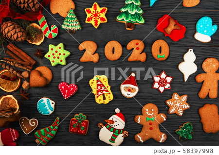 Gingerbreads for new 2020 years 58397998