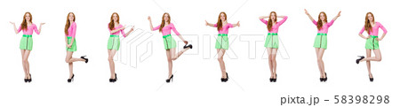 Woman isolated on the white background Woman isolated on the white background 58398298